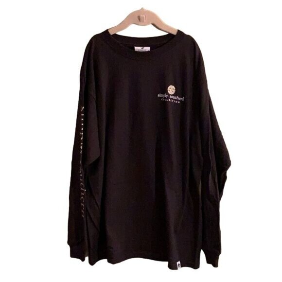 Simply Southern Collection Black Long Sleeves, Size M (Youth) with Print/Logo - Picture 1 of 5